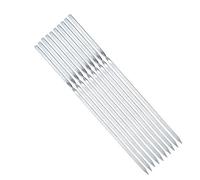 Brochettes à kebab, 30 cm/11,84 po, en acier inoxydable, fourchette, brochette, grill, aiguille barbecue métal(6pcs)