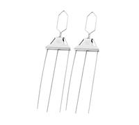Brochettes de barbecue à 3 dents de qualité professionnelle, fourchettes de barbecue robustes en acier antirouille, idéales pour la cuisine en plein air et le camping
