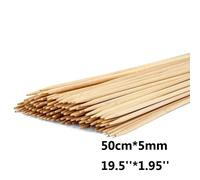Brochettes de barbecue en bambou de 50 cm x 5 mm, bâtonnets jetables en bois pour la cuisson des pommes de terre et des guimauves, outils de barbecue 100pcs 50cm x5mm