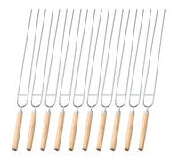 Brochettes de Barbecue pour Grill - Piques Doubles Plates, Ustensiles Longs | Outils Cuisson pour Kebab Poisson Porc Crevette Légumes Viande Fruits Extérieur Terrasse Cuisine Jardin Été