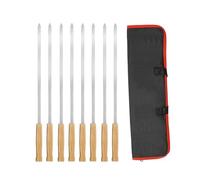 Brochettes de Barbecue réutilisables, 8 pièces, Cuisine en Plein air avec Pochette Rangement, Kebab for Griller des viandes, crevettes, Fruits mer
