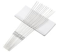 Brochettes de Barbecue réutilisables en acier inoxydable, 50 pièces, bâton Kebab for Camping plein air pique-nique, outils brochettes pour Barbecue