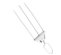 Brochettes de gril à 3 dents de qualité professionnelle, fourchettes de barbecue robustes en acier antirouille, idéales pour la cuisine en plein air et le camping, accessoires de barbecue