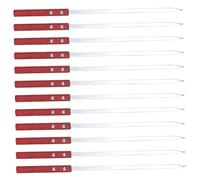 Brochettes de kabob pour grillades, brochettes en métal pour kabobs, 12pcs 16 pouces en acier inoxydable kebab plat avec poignée en bois pour la viande de grillade, le poulet, les crevettes, les légu
