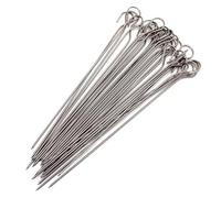 Brochettes en Métal Brochettes rondes for rôtis d'oie, bâtonnets en acier inoxydable, aiguille for barbecue, ustensiles de cuisine, 10 pièces(50 pcs 2.5mm 30cm)
