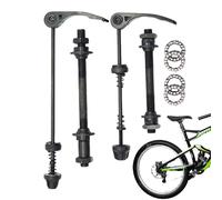 Brochettes et arrière de vélo - Paire d'essieux en Acier 108 mm x 145 mm, Verrouillage de moyeu Universel, tiges de Rotation Lisses avec Ressorts Anti-desserrage | Remplacement fiable po