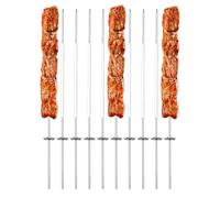 Brochettes Kebab,Accessoires de Barbecue Anti-Rouille | 10 Brochettes À Viande Retournables Pour Barbecue - Pour Poulet Viande Crevettes Steak Saucisse Fruit Camping Extérieur Fête
