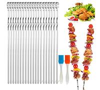 Brochettes pour Barbecue,20PCS Brochettes de Barbecue,Brochettes en Acier Inoxydable BBQ Brochettes Brochette Réutilisables pour Barbecue Viande légumes A