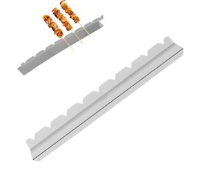 Brochettes pour barbecue, brochettes de barbecue en acier inoxydable | 6/9 pièces, brochettes pour kebob pour grille, bâtons de barbecue réutilisables en métal plat, support pour brochettes