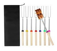Brochettes pour Barbecue INOX, 8 Piece BBQ Marshmallow Brochette, Télescopage Extensible Barbecook Brochettes, Accessoire Barbecue Brochettes pour barbecue de camp pour le camping