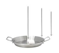 Brochettes pour barbecue pour griller - Support pour brochettes avec broche pour barbecue amovible en 3 pièces, grille pour viande verticale, vis verticales en acier inoxydable | Accessoires pour