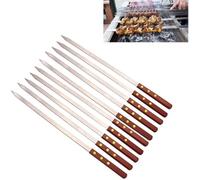 Brochettes Shish Kebab Large, Barbecue Barbecue Bâtonnets en métal Brochettes Kebab Brochette de Plein air, 50cm de Long,10pcs