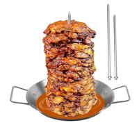 Brochettes verticales à kebab avec poignée 3 tailles pointes en acier inoxydable pour grillades brochettes détachables pour kebab barbecue al pastor poisson poulet