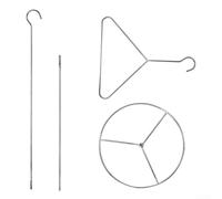 Brochettes verticales en acier inoxydable pour friteuse à dinde - Kit de support utilisé avec cintre à volaille et grille à poulet sur les barbecues extérieurs