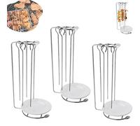 brochettes verticales pour barbecue, Lot de 5 brochettes plates pour griller, support de brochette pour barbecue en plein air, bâtons de barbecue réutilisables pour (3)