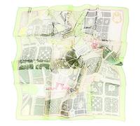 Brochier Soieries 1890. Carré 90. Versailles Jardins de Versailles, Soie. Multicolore. Motifs. FABRIQUE EN FRANCE