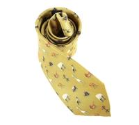 Brochier Soieries 1890 - Cravate Lyonnaise - Bosch Le jardin des délices - Jaune ocre - Homme