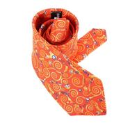 Brochier Soieries 1890 - Cravate Lyonnaise - Klimt Arbre de Vie - Rouge - Homme