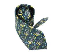 Brochier Soieries 1890 - Cravate Lyonnaise - Tiffany Water Lily 2 - Bleu eau - Homme