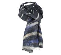 Brochier Soieries 1890 - Echarpe - Plumes bleues - Bleu - Homme