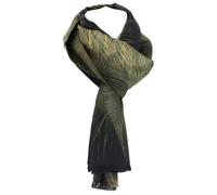 Brochier Soieries 1890 - Echarpe - Plumes brunes - Noir - Homme