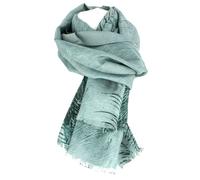 Brochier Soieries 1890 - Echarpe - Plumes grises - Vert - Homme