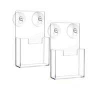 Brochure Holder Wall Mount, Suction Cup Document Storage,Wall Mount Literature Holder - For Flyers Documents Office Hotel Hospital Restaurant Museum Trade Show Community Center