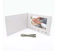 Brochure vidéo IPS de 7 pouces, dos souple A5, téléchargez votre propre, écran HD, mémoire de 4 Go