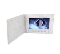 Brochure Vidéo Numérique, Carte de Vœux Vidéo de Décodage Vidéo Haute Définition 720P Rechargeable par USB pour la Fête des Mères (GRAY)
