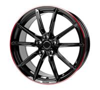 Brock B24 7 x 17 ET 38 Cercle de Trou 4 x 114 Alésage 72,6 580070223, Noir Laqué