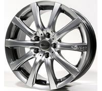 Brock B21 7,5 x 17 ET 35 Cercle de Trou 4 x 100 Alésage 63,4 580069890, Argent Brillant