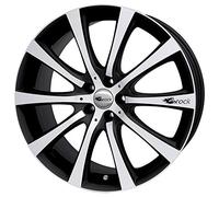 Brock B21 7 x 16 ET 45 Cercle de Trou 5 x 114 Alésage 72,6 580070146, Noir Mat Polie