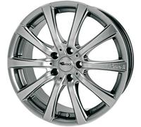 Brock B21 8 x 18 ET 26 Cercle de Trou 5 x 112 Alésage 66,6 580070452, Argent Brillant