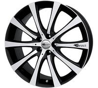 Brock B21 8 x 18 ET 38 Cercle de Trou 5 x 114 Alésage 72,6 580069735, Noir Mat Polie