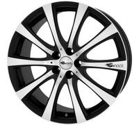 Brock B21 8 x 19 ET 29 Cercle de Trou 4 x 108 Alésage 65,1 580070821, Noir Mat Polie