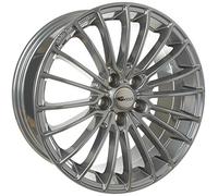 Brock B24 8 x 18 ET 48 Cercle de Trou 5 x 112 Alésage 66,6 580071458, Argent Brillant