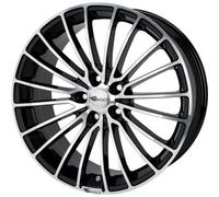 Brock B24 8 x 19 ET 35 Cercle de Trou 5 x 110 Alésage 65,1 580070256, Noir Polie