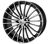 Brock B24 7 x 17 ET 35 Cercle de Trou 4 x 98 Alésage 58,1 580070210, Noir Polie