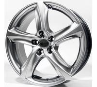 Brock B25 8 x 18 ET 15 Cercle de Trou 5 x 120 Alésage 76,9 580070310, Argent Brillant