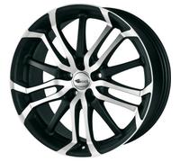 Brock B26 7,5 x 17 ET 38 Cercle de Trou 5 x 105 Alésage 56,6 580070474, Noir Mat Polie