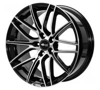 Brock B34 7,5 x 17 ET 38 Cercle de Trou 5 x 100 Alésage 63,4 580071157, Noir Polie