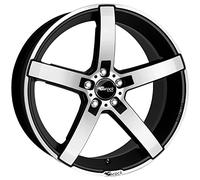 Brock B35 8,5 x 19 ET 36 Cercle de Trou 5 x 112 Alésage 66,6 580071321, Noir Mat Polie
