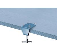 Heuer 119120 Pince de serrage pour table (étau 120 mm à fixer au plan de travail sans perçage, gain de place, poids 1,7 kg, épaisseur de table 10-60 mm)