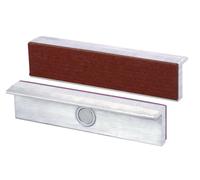 Heuer 111140 Protections de mâchoires d'étau | Rectangulaire, plane-parallèle, aimants spéciaux intégrés, compatible avec étau de 140 mm | Matériau : aluminium, fibre