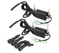 Broco Bobine Allumage Moto Haute Performance, pour CB750 GS750 KZ650 Kit 2 Bobines avec Capuchons Bougies Facile à Installer