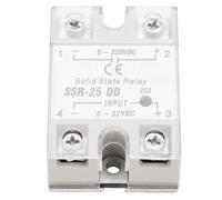 Broco Relais à Semi Conducteur SSR-25 DD 25A 5-220VDC Solid State Relay,Entrée,3-32VDC DC Sortie,Sortie,5-220VDC AC