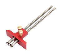 Broco trusquin en bois, double bois en acier inoxydable tête Scriber Règle de marquage Calibre bois Scribe outil Menuiserie