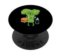 Brocoli Eater Vegan Lover Vegetarian Healthy Vegetarian PopSockets PopGrip Adhésif