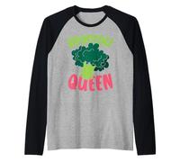 Brocoli Queen Vegan Lover Vegetarian Healthy Vegetarian Manche Raglan