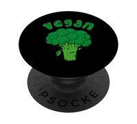 Brocoli végétal pour Une fierté végétalienne Verte PopSockets PopGrip Adhésif